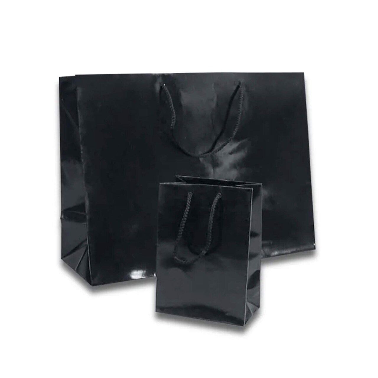 Vivid Glossy Paper Euro Totes 4 3/4'' x 2 3/4'' x 6 3/4'' for Boutique Use